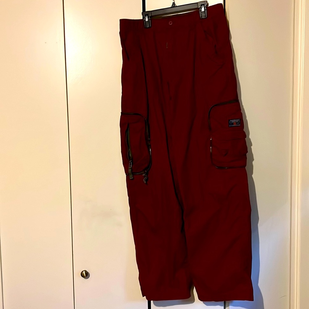 American Eagle Red Cargo Pants 31W32L